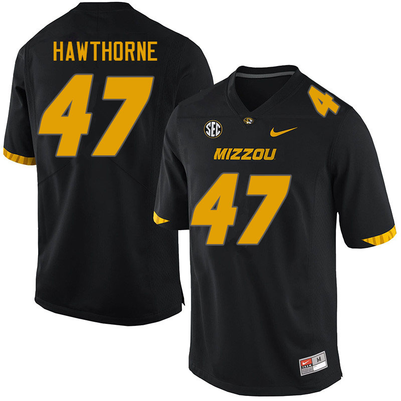 Men #47 Daniel Hawthorne Missouri Tigers College Football Jerseys Sale-Black - Click Image to Close